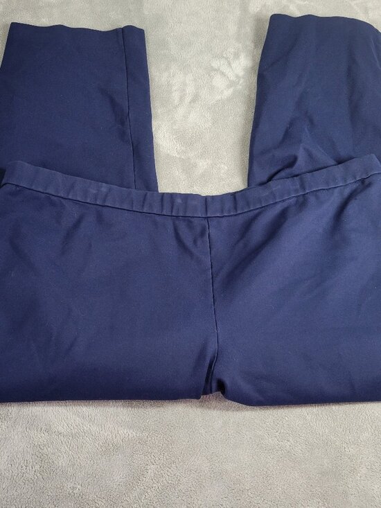 Susan Graver Pants - Susan Graver Womens Pants 3X Blue Straight Leg Knit Pull On Stretch BLU64E